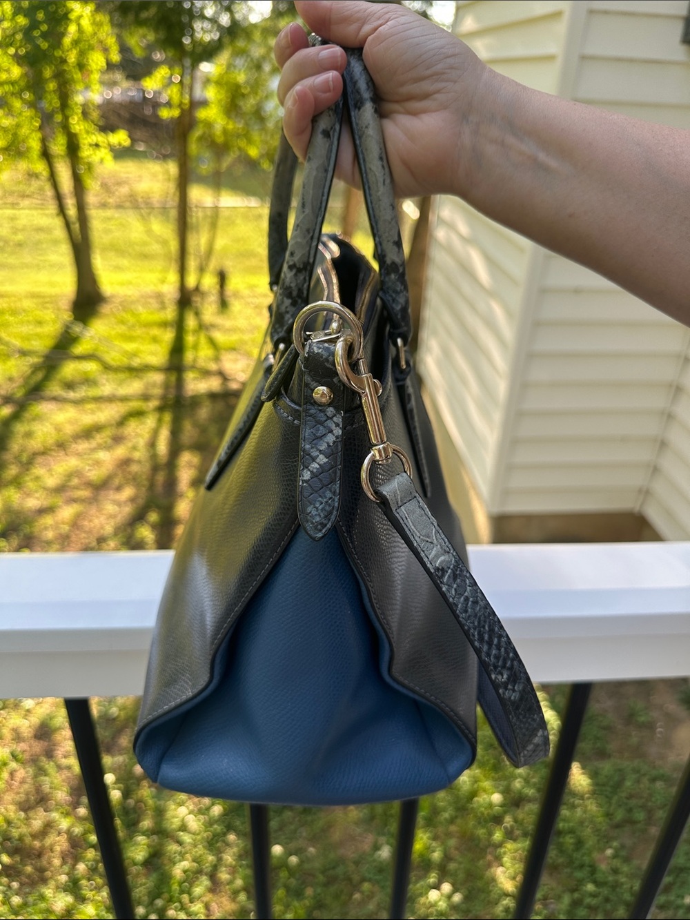 Coach Morgan Satchel in Exotic Trim Leather (Coach F35887) - Picture 9 of 16